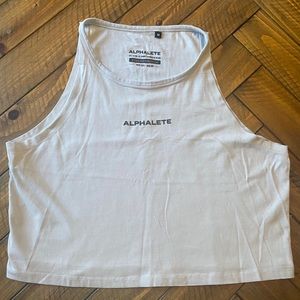 Gray Alphalete Tank Top Cropped